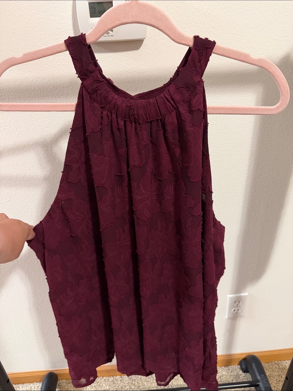NWT Maurices 1X Sleeveless Textured Floral Tank Dress